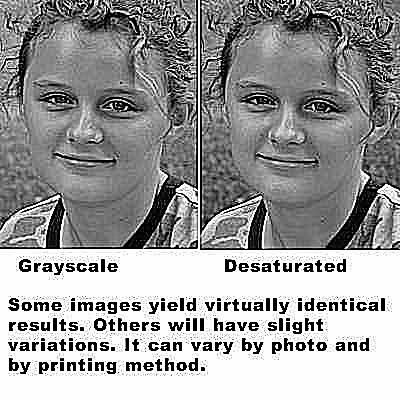 ग्रेस्केल बनाम। desaturation