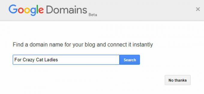 ब्लॉगर पर Google Domains इंटरफ़ेस
