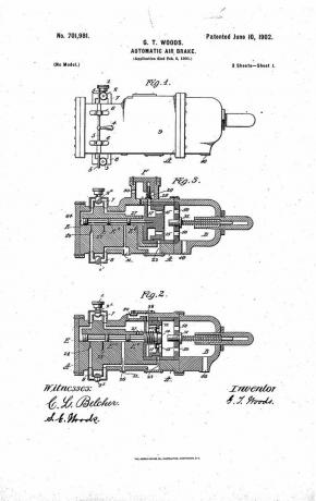 ग्रानविले टी के लिए पेटेंट। वुड्स का स्वचालित एयर ब्रेक, 1902