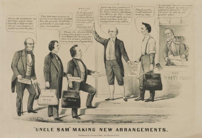 1860 अंकल सैम का चित्रण